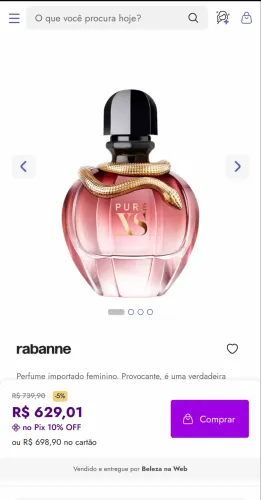 Pure XS Eau de parfum 80ml