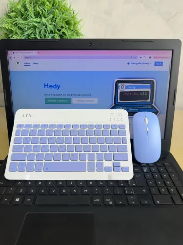 Kit Teclado Bluetooth + Mouse Sem Fio | Compatível com iPhone, Android, Tablet e Notebook