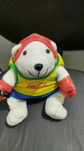 Pelúcia Urso Esportista Coca-cola Boxe Ler Descrição (Usado)
