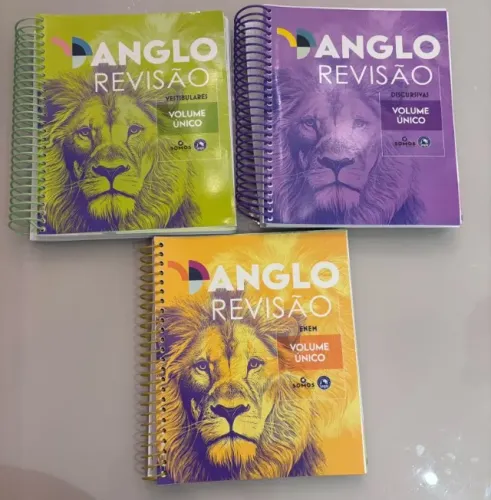 Kit 3 Apostilas Anglo Revisão Final ENEM Vestibulares E Discursivas Intactas