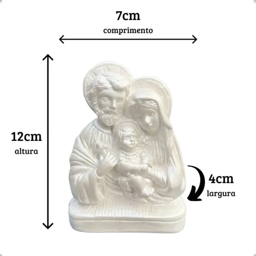 Sagradas família em gesso 20 unidades