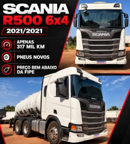 Scania R500 6x4 2021/2021 - 317 mil km - Pneus novos