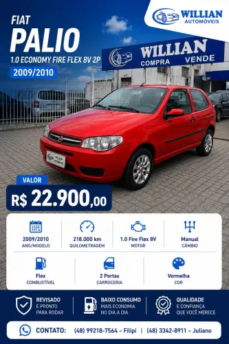 Fiat Palio 1.0 Celebr. Economy F.flex 8V 2P 2010