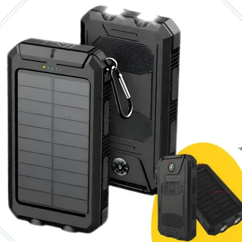10000mah Power Bank Energia Solar Carregador Turbo Led - Laranja
