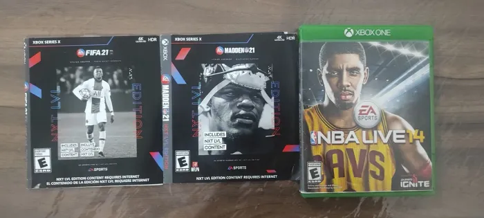 FIFA e NFL para Xbox séries X e NBA 2014 Xbox one