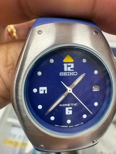 Seiko kinetic azul com cx anos 70 zerado