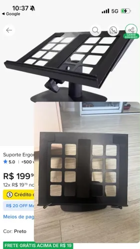 Suporte para notebook de ferro