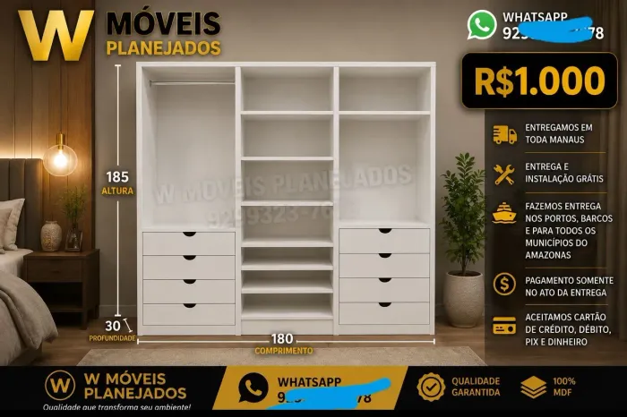 Closet MDF vários preços 