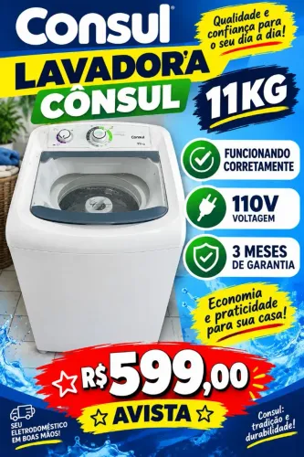 Lavadora cônsul 11kg