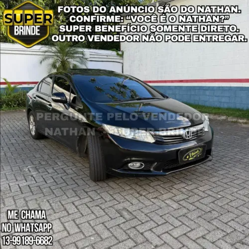 CIVIC EXS 1.8 AUT FLEX 2013 - 147 MIL KM - TOP DE LINHA + TETO SOLAR + IPVA 2026 PAGO