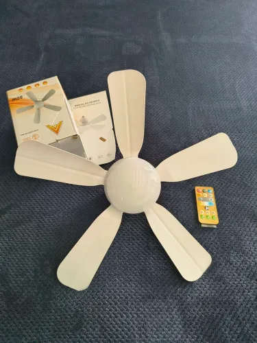 Ventilador de teto com controle e 3 modos de Luz