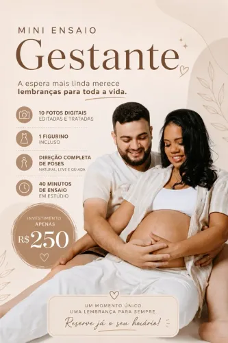 Mini Ensaio Gestante em Estúdio
