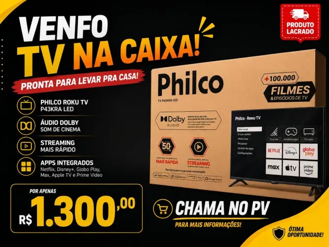 Vendo televisão nova 15 dia de uso no precinho 
