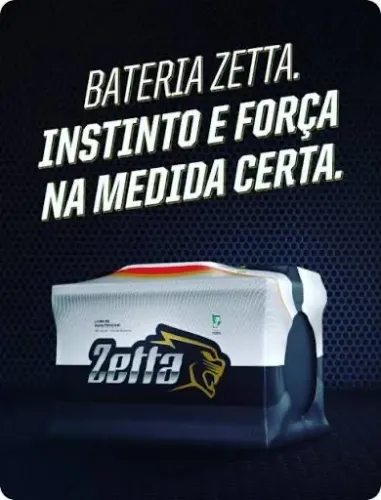 Bateria fabricada na Moura Zetta 60Ah, excelente bateria