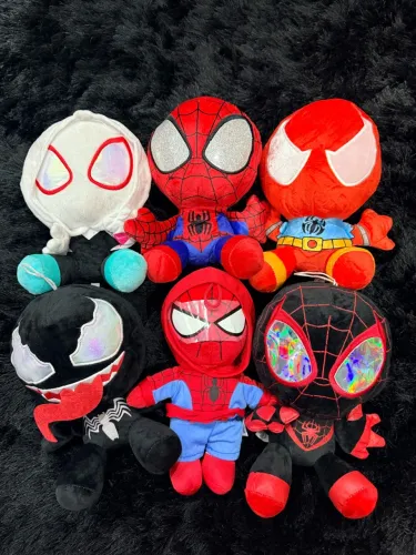 Kit 6 pelúcias homem aranha 