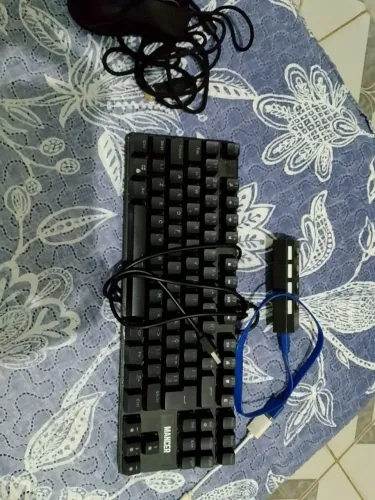 Mobilador completo, teclado mecânico, mouse red dragon cobra