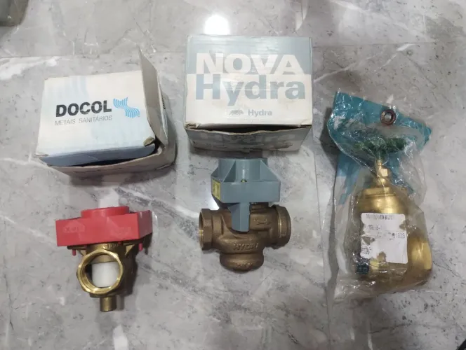 VÁLVULAS DE DESCARGA DOCOL, HYDRA E REGISTRO DE GAVETA