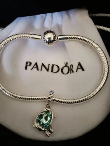 Pulseira fundo do mar em Prata e Zircônias - Tamanho 17cm