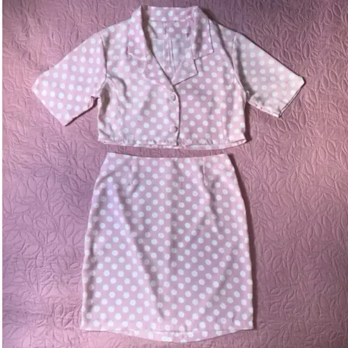 Conjunto feminino infantil cropped + saia (Tamanho 16)