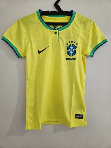 Camisa do Brasil Feminina 2022 verde e amarela copa do mundo