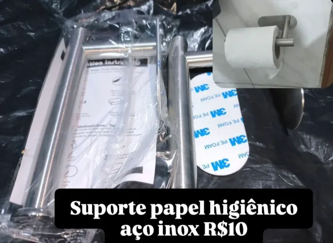 Suporte papel higiênico aço inox