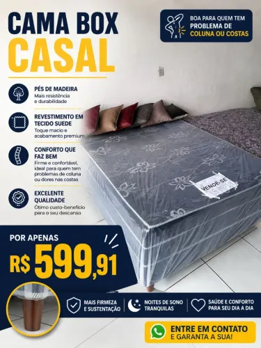 Cama box casal