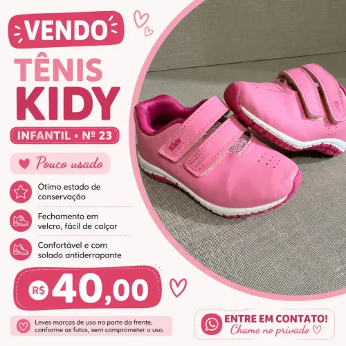 Tênis infantil menina rosa