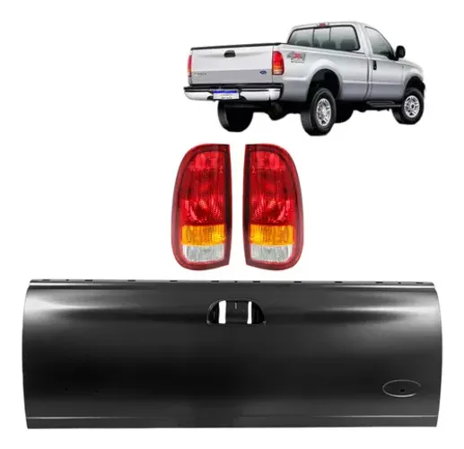 Kit Tampa E Lanternas F-250 F-350 F-4000 Ford 1999 A 2011  Preto