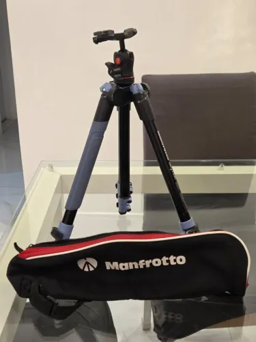 Tripé Compacto Manfrotto Mkbfra4-bh Para Foto De Viagem Azul (Usado)