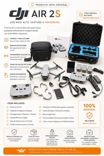 OPORTUNIDADE IMPERDÍVEL! DJI AIR 2S ? KIT COMPLETO