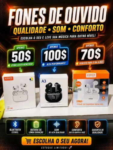 Fones de ouvido a partir de 50$?