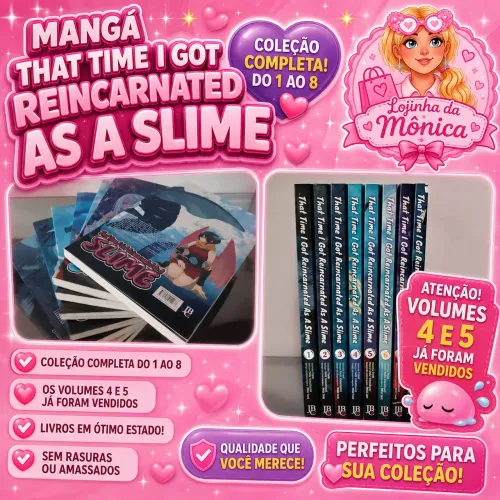 That Time I Got Reincarnated as a slime 1 ao 8. ATENÇÃO: 4 E 5 VENDIDOS.