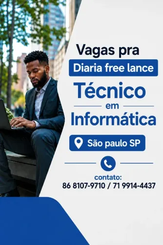 VAGA FREELANCER INFORMÁTICA SÃO PAULO