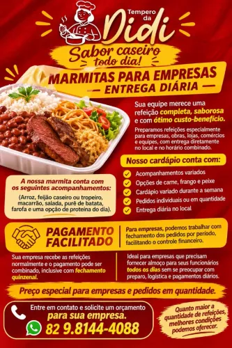 Venha conhecer nosso tempero garanto que não irá se arrepender!