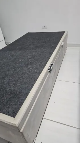Cama box baú + colchão solteiro