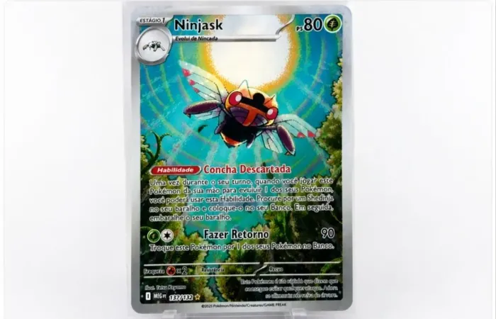 Carta Pokémon Ninjask 137/132, Rara Secreta
