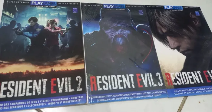 Coleção de Revistas - Resident Evil Remakes (RE2, RE3 e RE4)