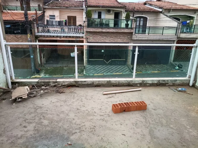 Guarda corpo estrutura de alumínio