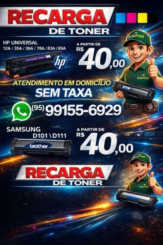 Recarga e venda de toner de impressora 