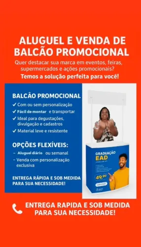 Balcão promocional para eventos! Balcão PDV