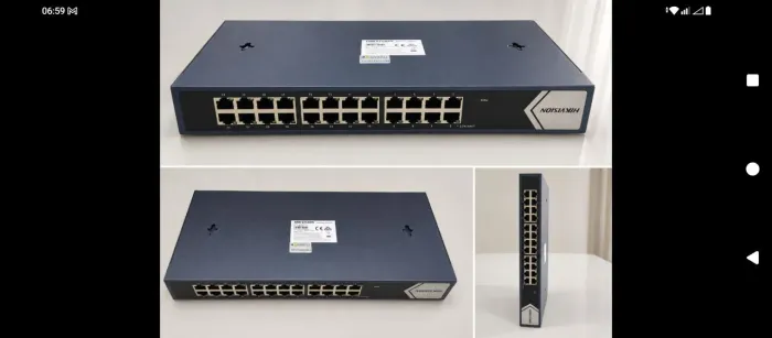 Switch Hikvision DS-3E0524-E(B) com 24 portas Gigabit (10/100/1000 Mbps)