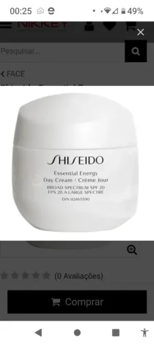 Creme facial shiseido energy cream