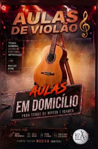 Aulas de violão em domicílio