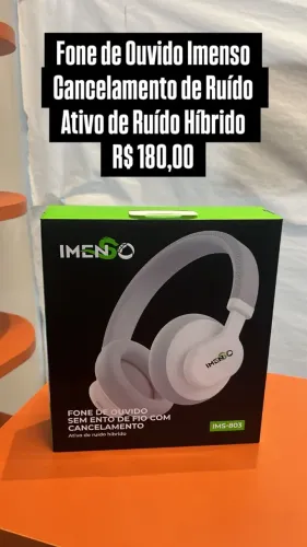 Fone de ouvido IMENSO cancelamento e ativo de ruido Hibrido - Loja Fisica