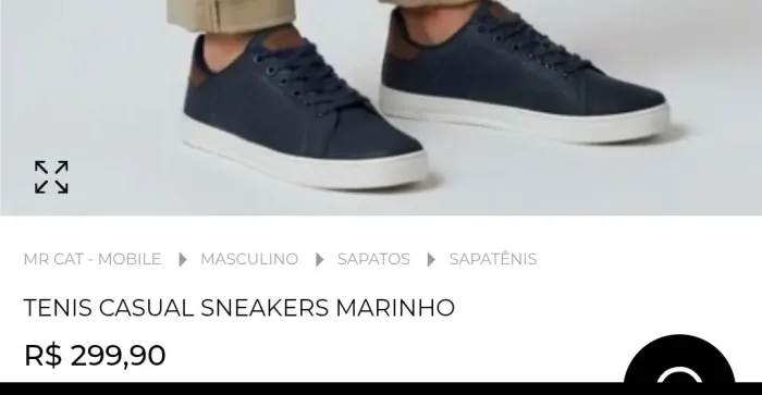 Vendo sapatênis masculino casual Mr Cat Azul escuro