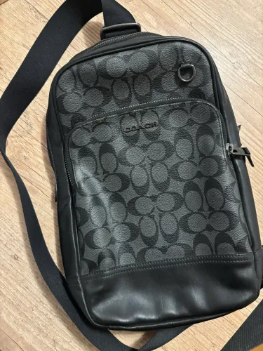 Bolsa Coach Transversal em couro - ORIGINAL 
