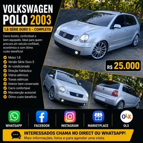 Volkswagen Polo 1.6 MI/ S.ouro 1.6mi 101cv 8V 5P 2003