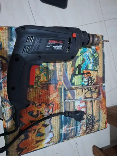 Kit Furadeira de Impacto Mondial 550W (127V) + Chave + Brocas
