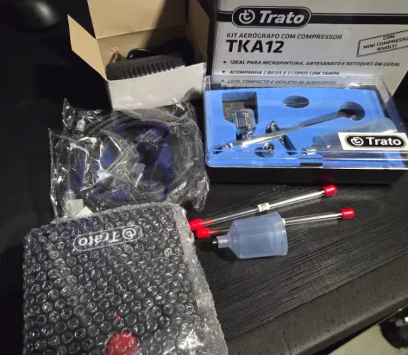 Kit Completo Aerografia Mini Compressor Ar + Aerógrafo 0,3mm
