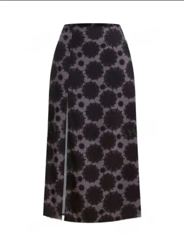 Saia Feminina Midi Com Fenda